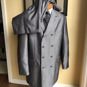Caravelli Double Breasted Pinstripe Zoot Suit 42R